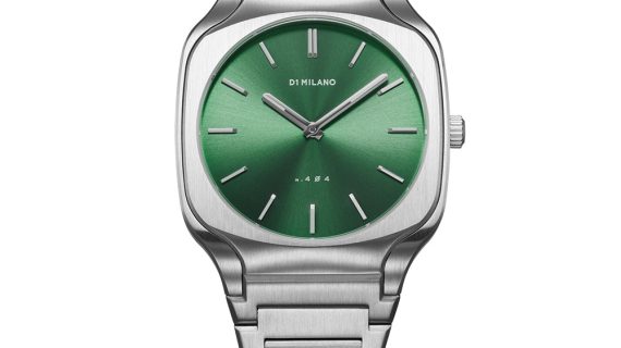 Unisex Square Silver Watch