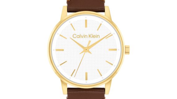 Men Ck Linked White Watch