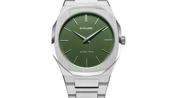Men Ultra Thin Green Watch
