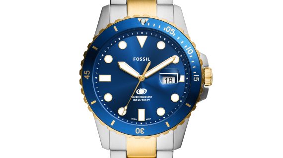 Men Fossil Blue Dive Watch