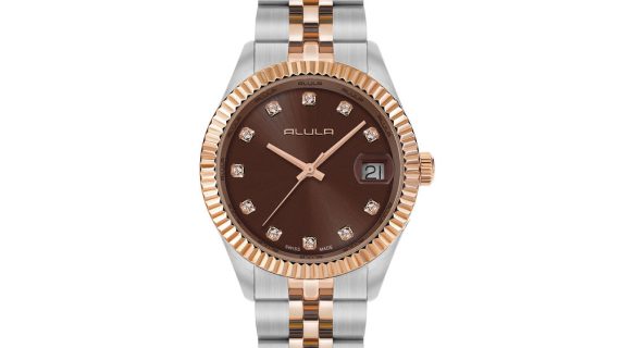 Women Brown 32mm Sillver/Rose Gold Watch