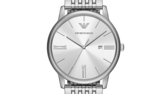 Men Minimalist Silver 42mm Watch