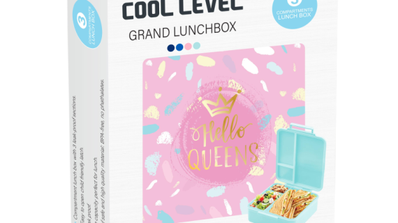 Cool Level, Divided Healthy Food Container - Pink Patterned