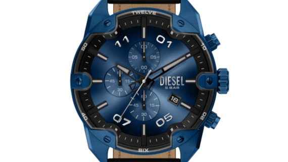 Men Spiked Blue Watch