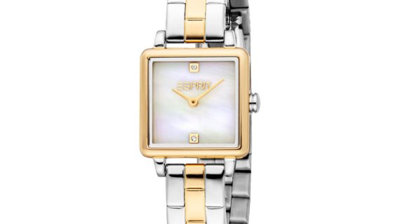 Women Square Two Tone Watch