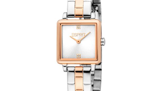 Women Square Two Tone Watch