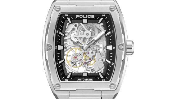 Men Skeletor Silver Watch