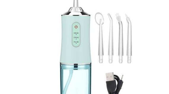Water Flosser Cordless Dental Oral Irrigator With 4 Nozzle Tips and 3 Different Water Pressure Modes - Assorted Colors