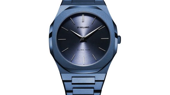 Men Ultra Thin Blue Watch
