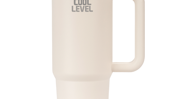 Cool Level, Steel Mug With External Straw, 900ml